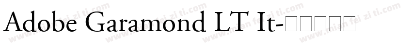 Adobe Garamond LT It字体转换